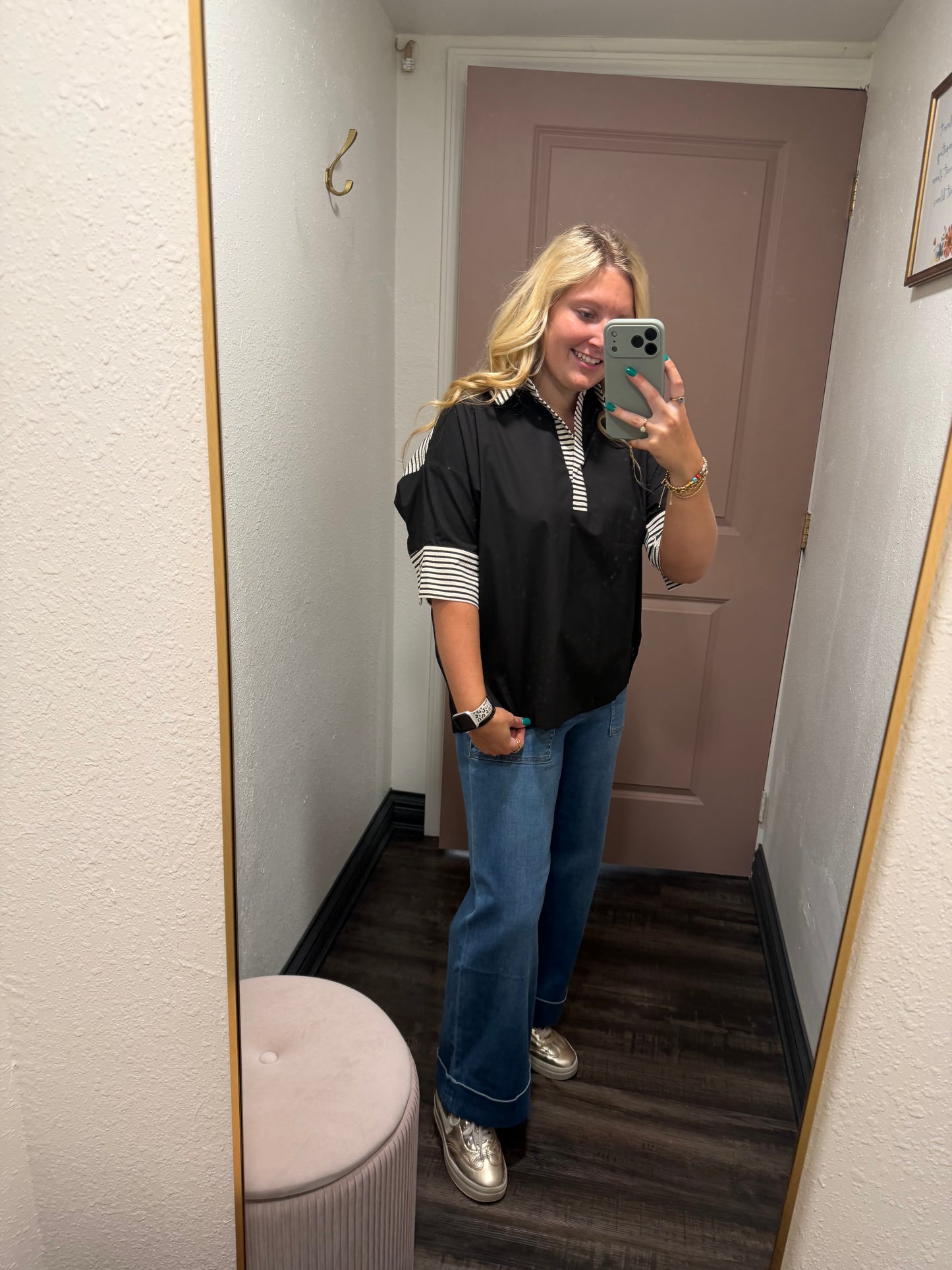 Midnight Stripes Top