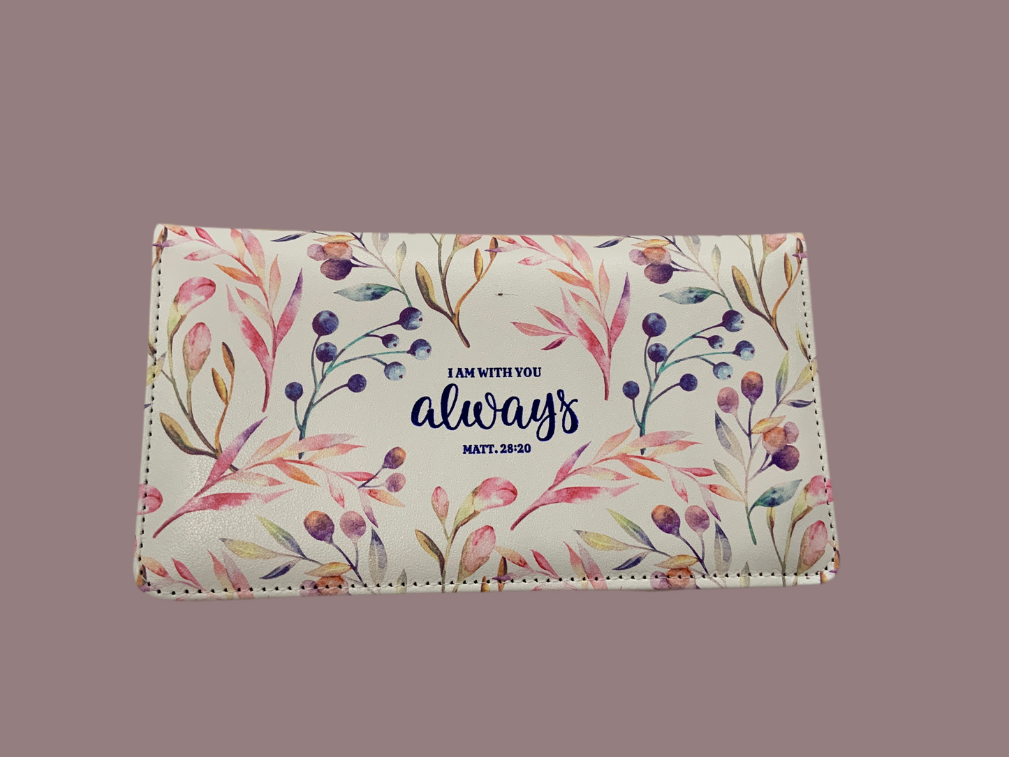 I Am With You Matt 28:20 Checkbook Cover