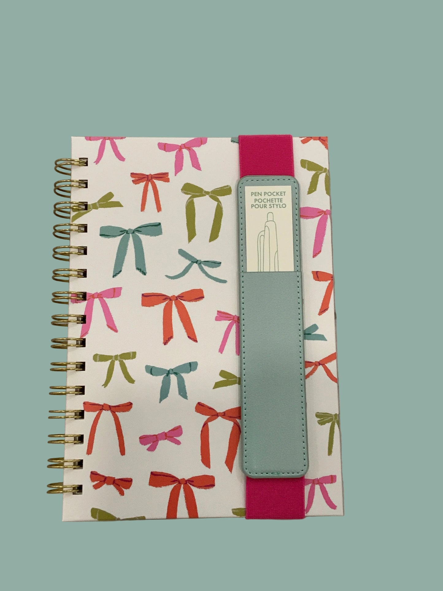 Put a Bow on it Spiral Notebook Pen Pocket