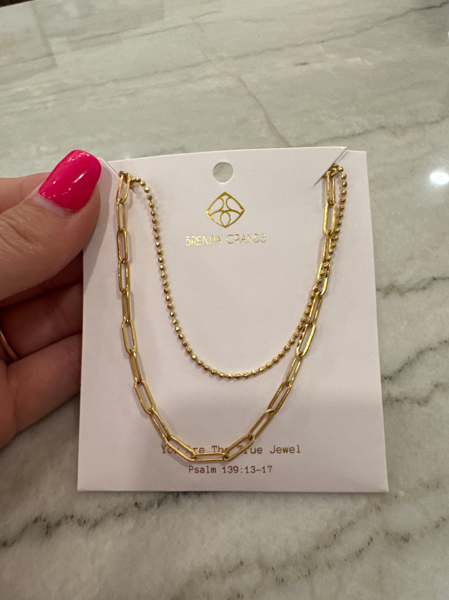 Paperclip Layered Choker