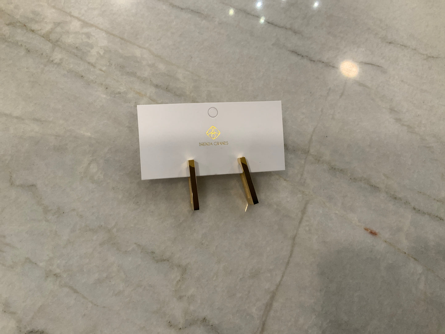 Gold Rectangle Earrings