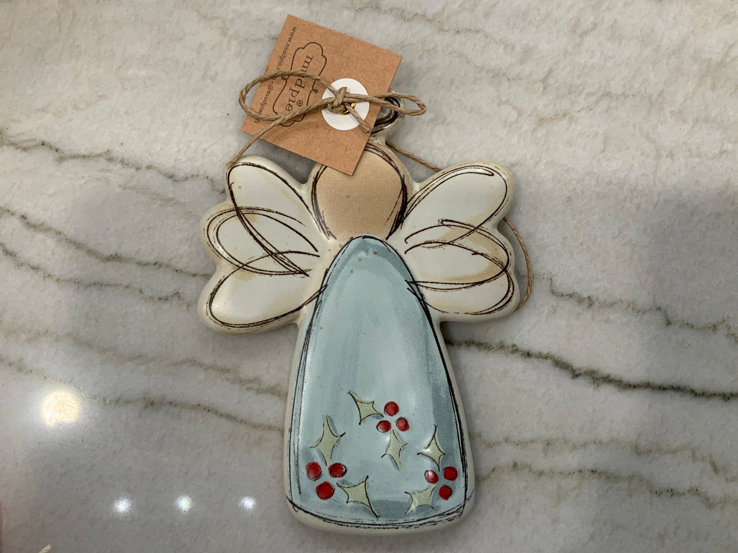 Holly Angel Ornament