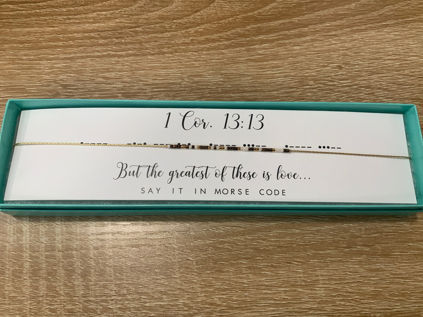 1 Cor 13:13 Necklace- Dot & Dash