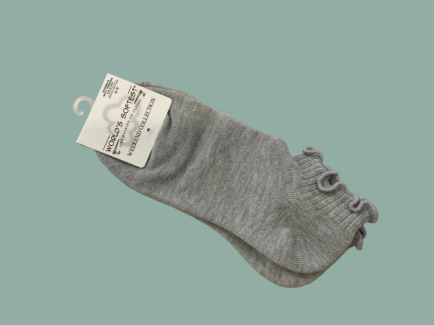 Light Heather Ankle Ruffle Socks