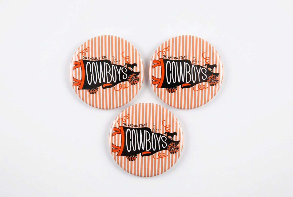 Cowboys Stripe Button