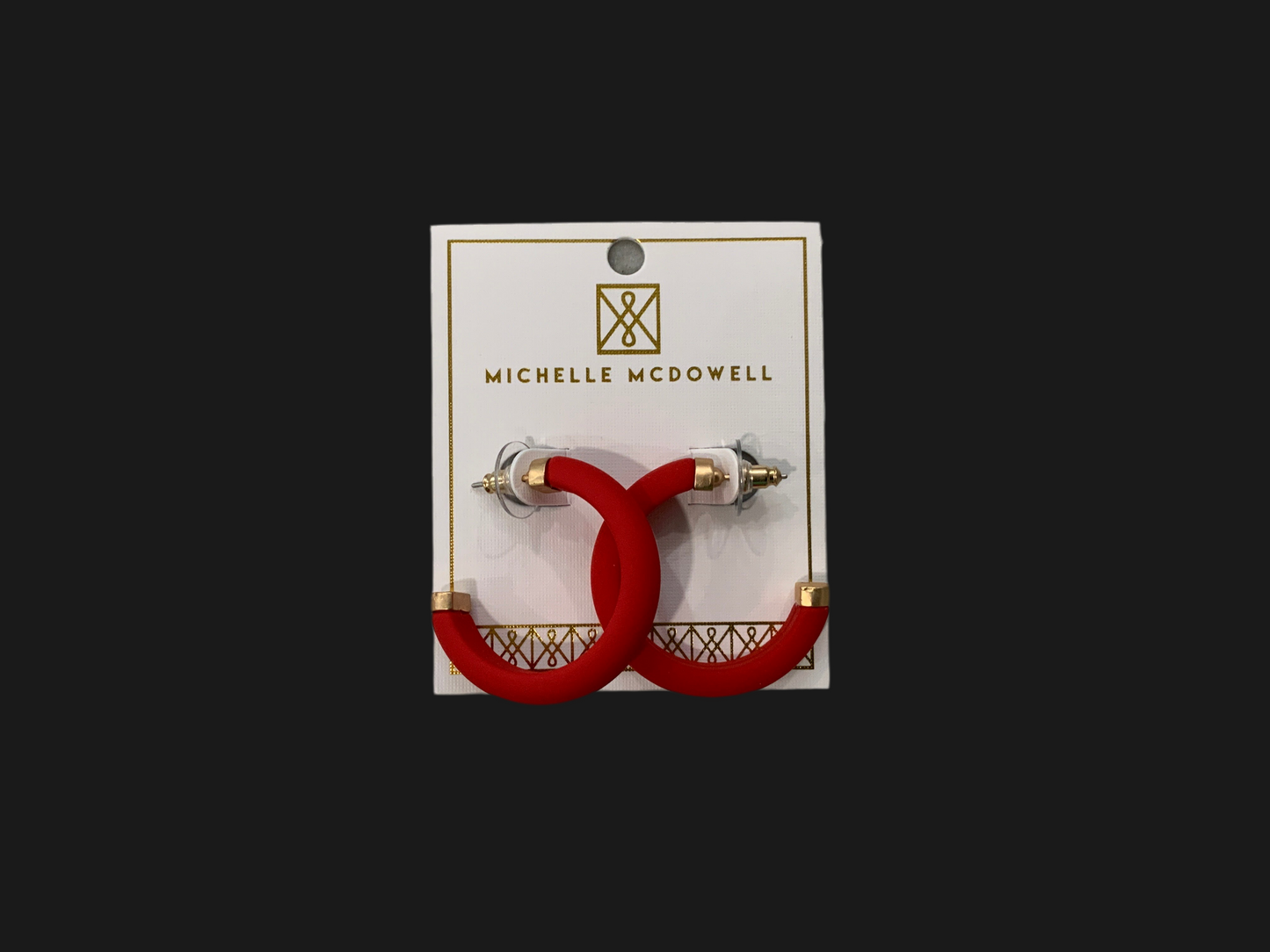 Michelle McDowell red earrings