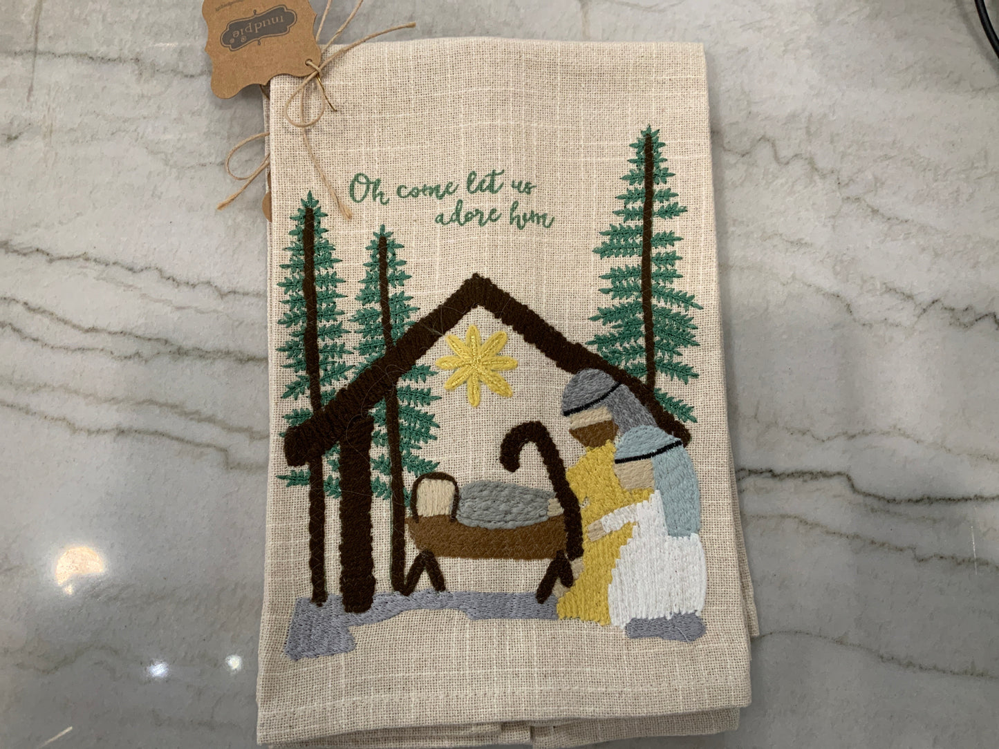Manager Embroidered tea towel