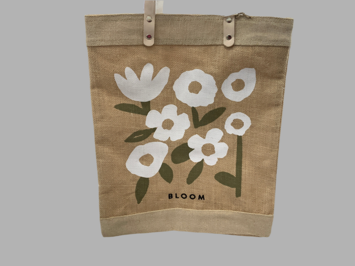 Bloom jute canvas tote