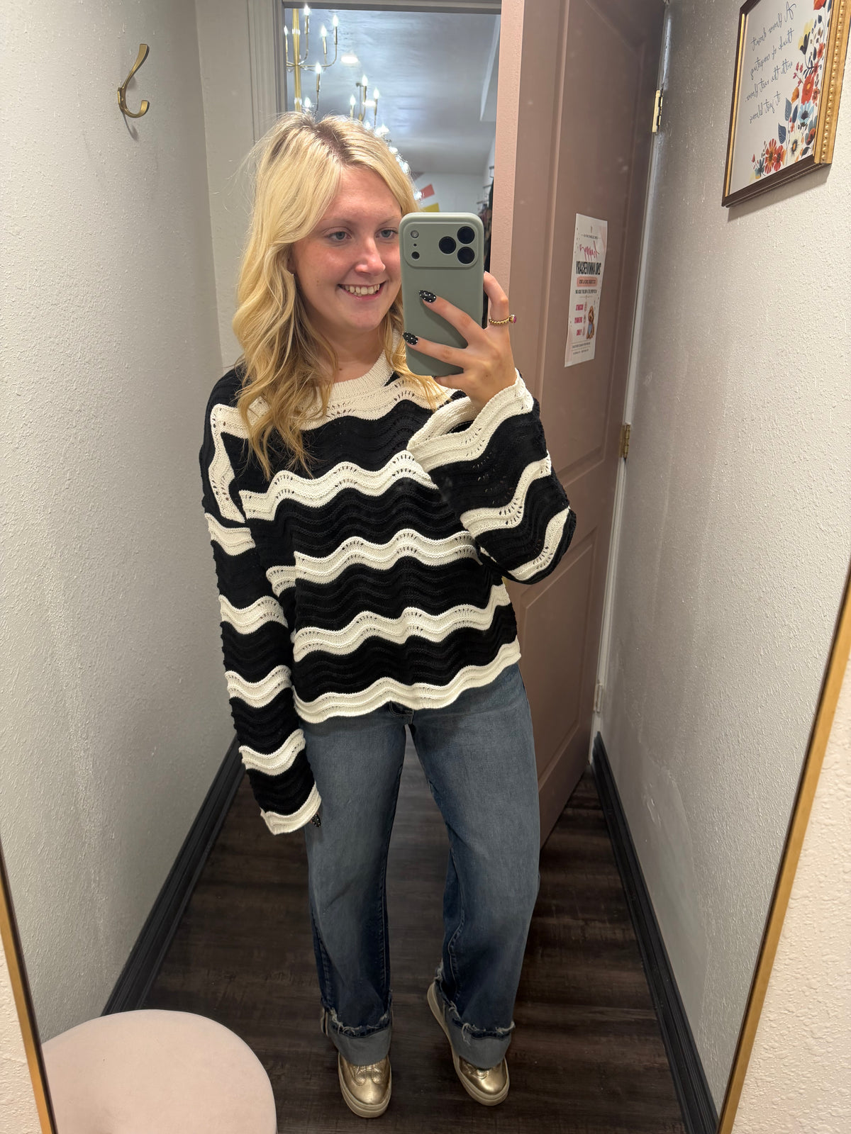End Zone Black Sweater