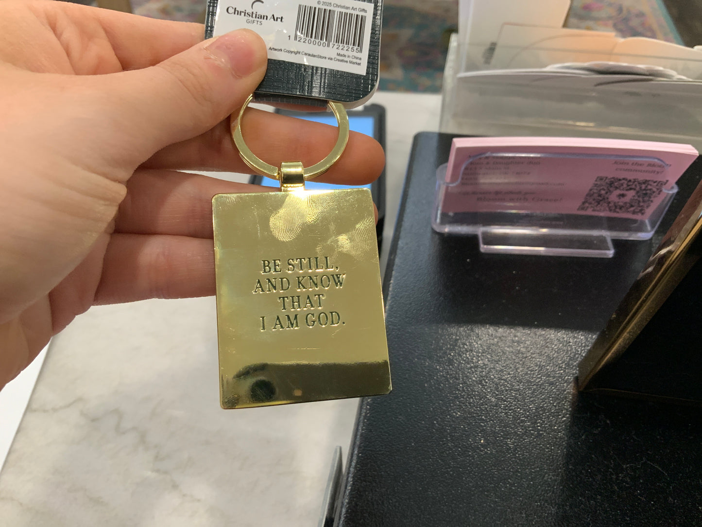 Be Still and Know Keychain