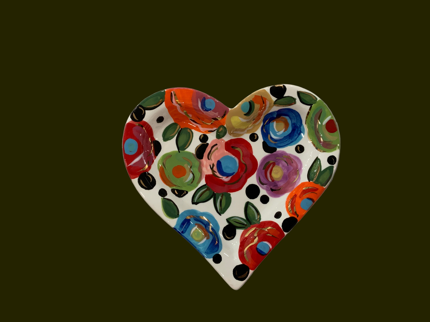 Polka Dot Heart trinket tray