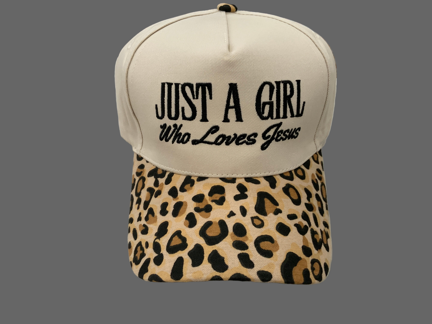 Just a girl who loves Jesus hat - Cheetah