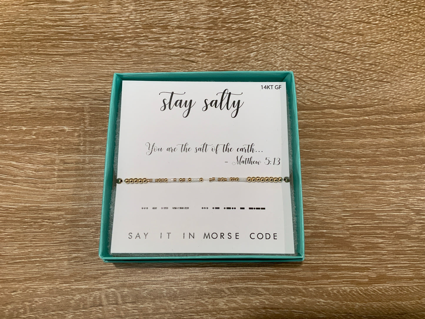 Stay Salty Beaded Dot & Dash Bracelet