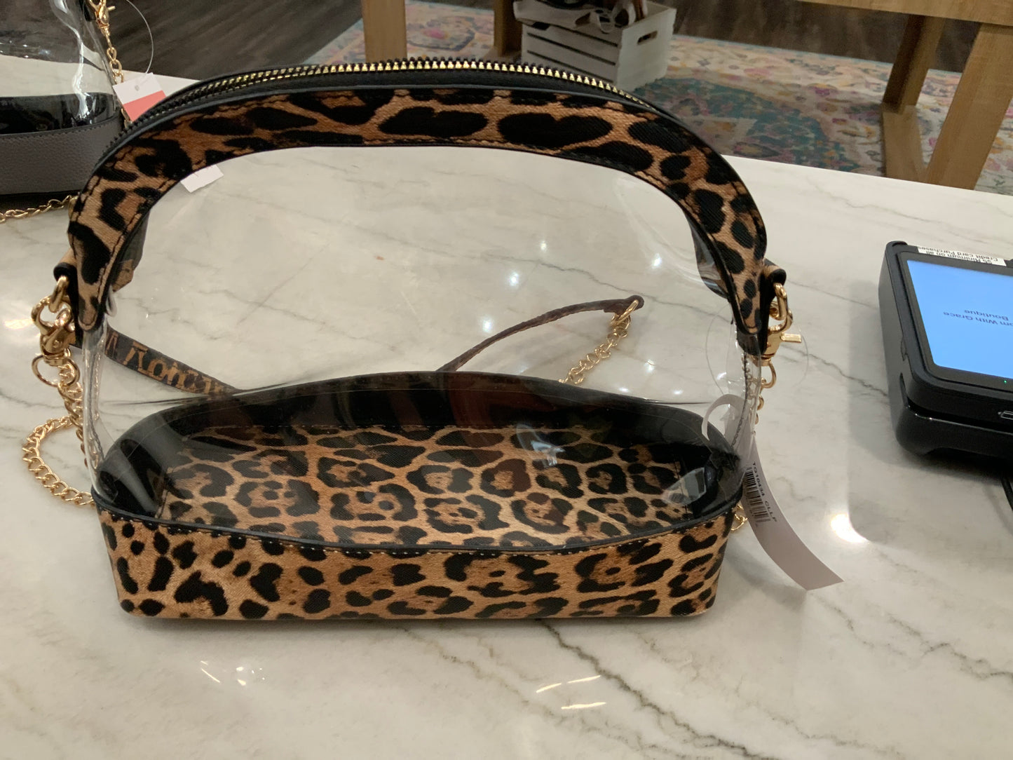 Leopard Clear Stadium Bag