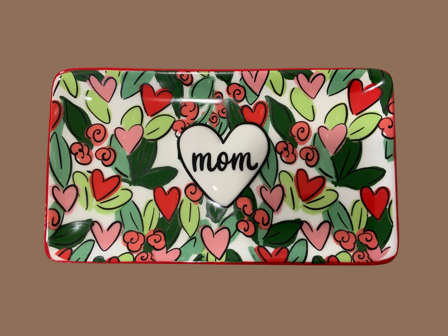 Mom Hearts & Flowers Trinket Tray