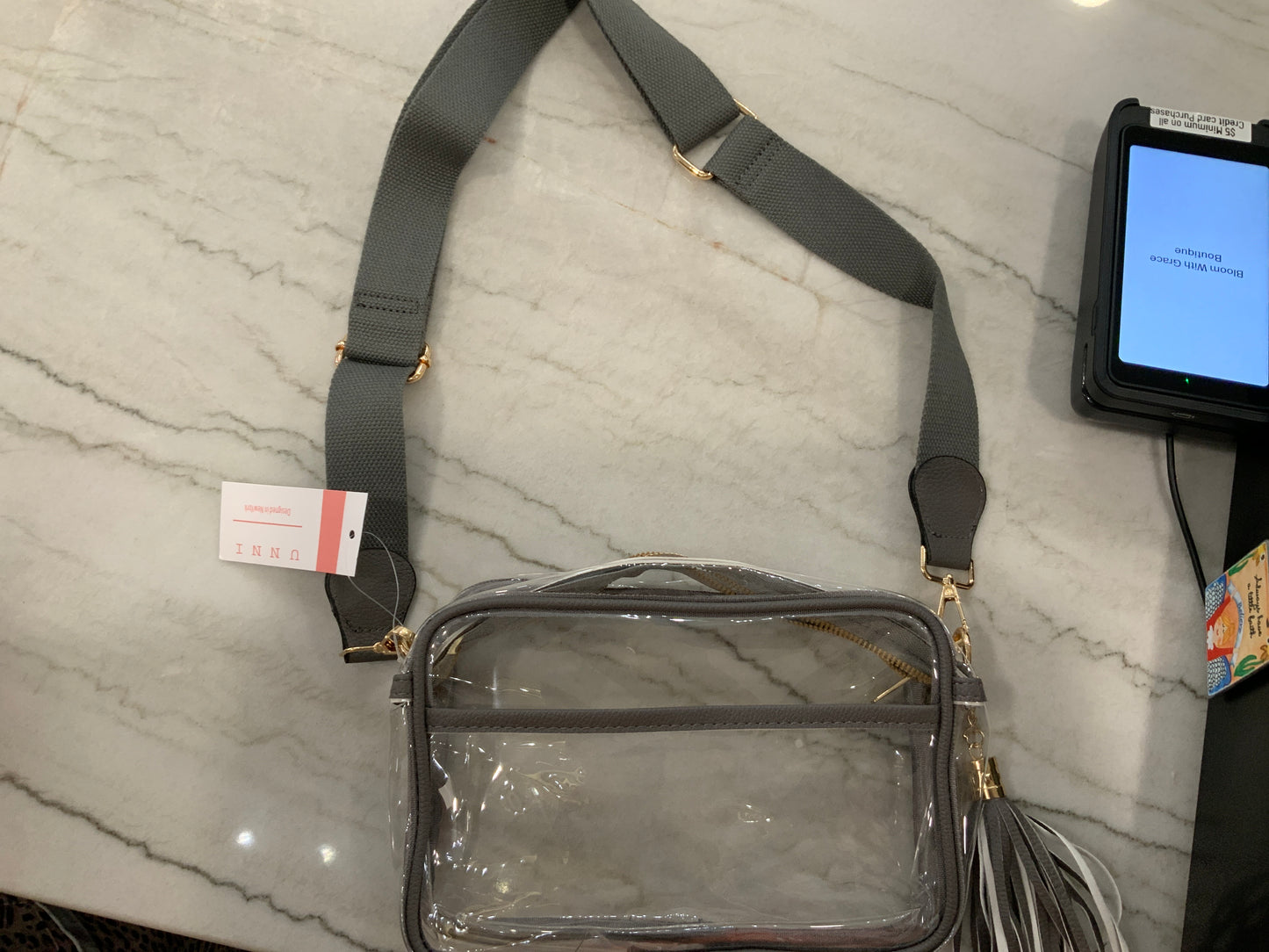 Grey Clear Camera Bag