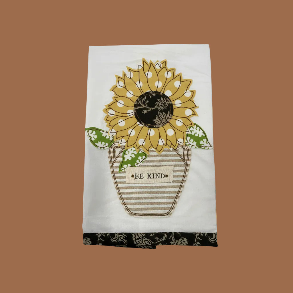 Be Kind Sunflower Tea towel
