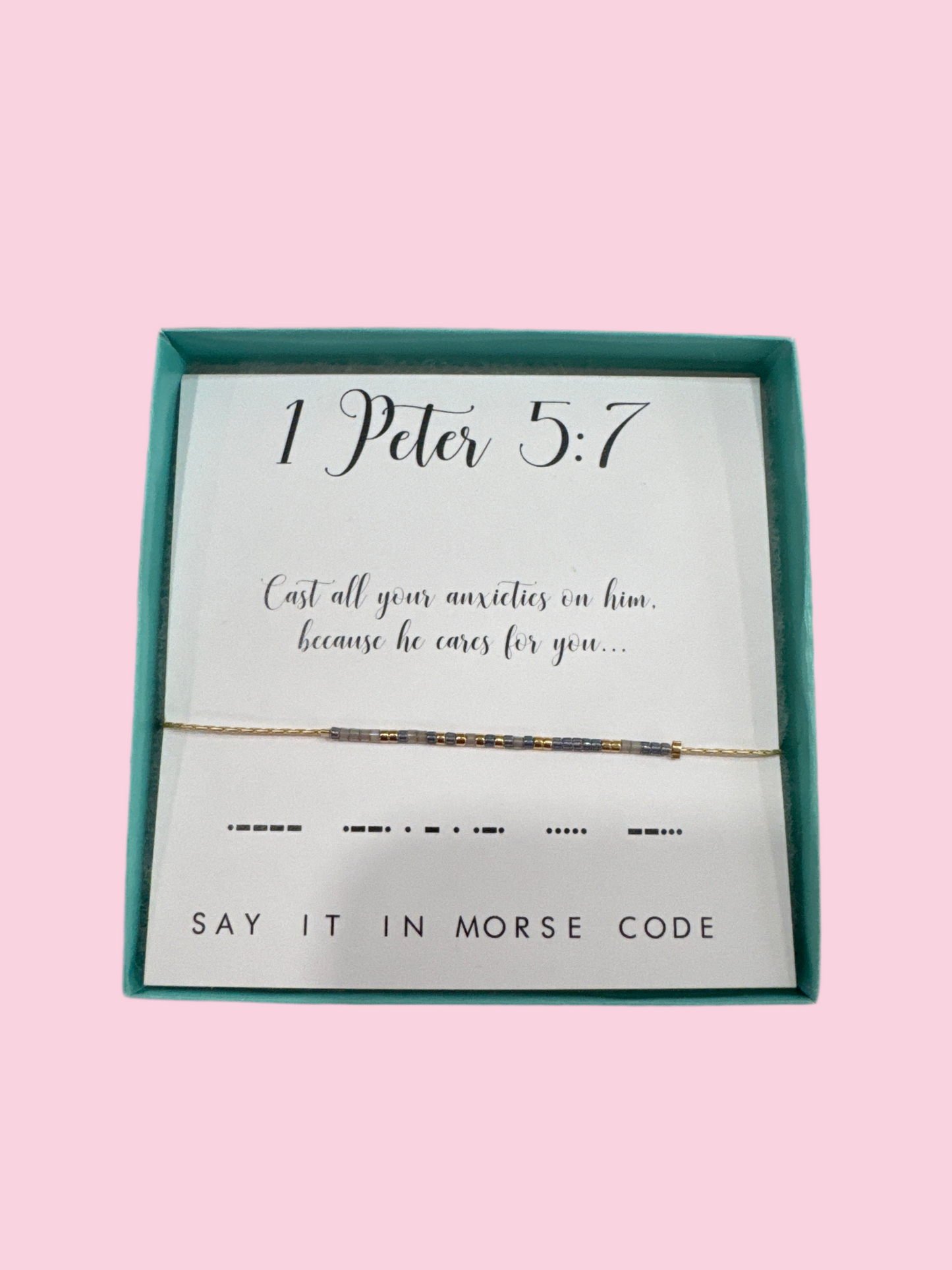 1 Peter 5:7 Bracelet - Dot & Dash