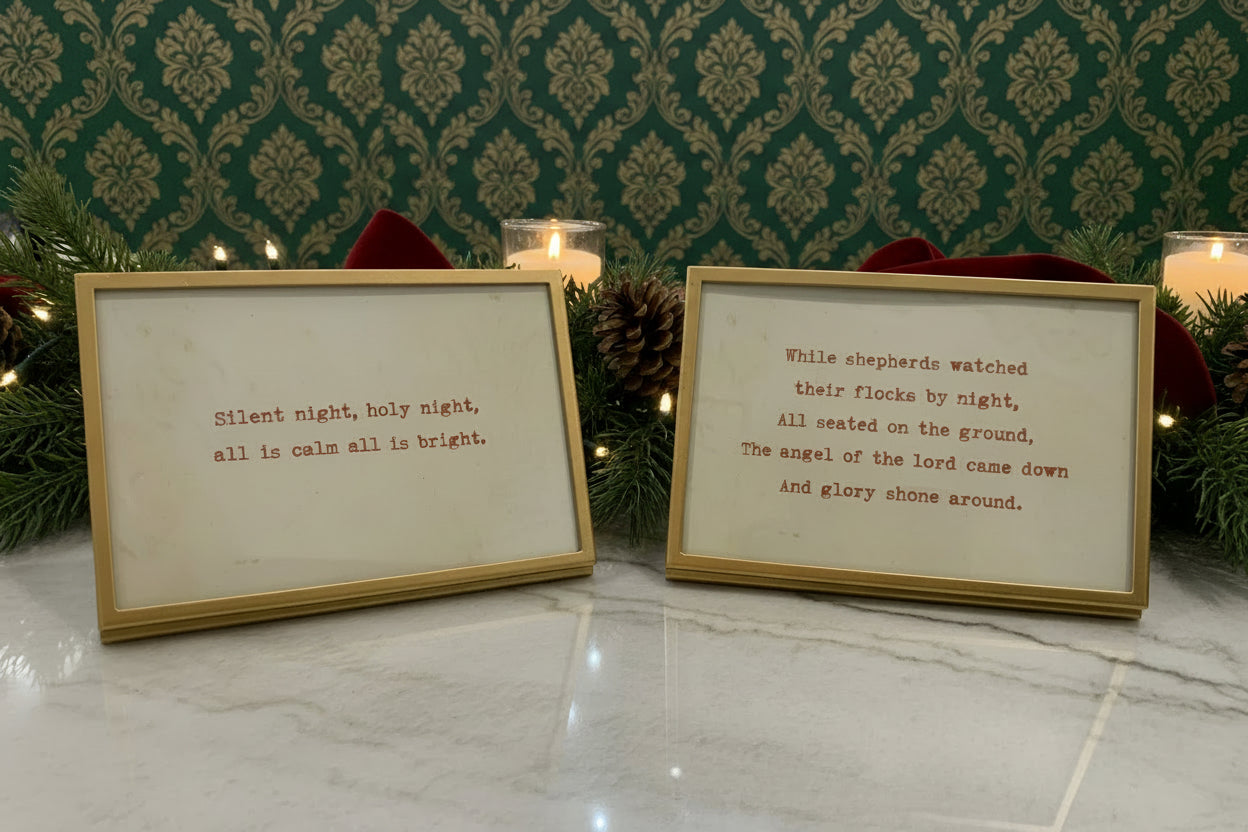 Metal & Glass Frame with Gold Finish