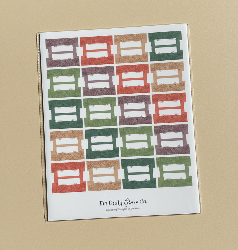 Blank Bible Tabs Floral