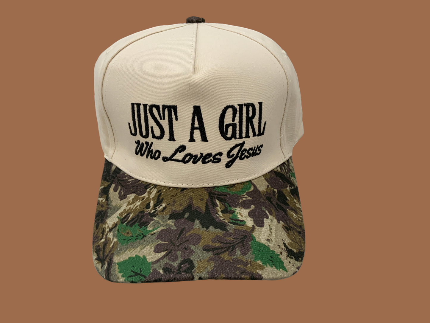 Just a girl who loves Jesus hat - Camo