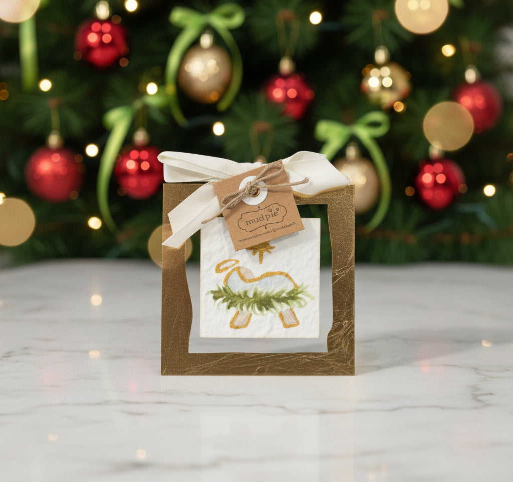 Baby Jesus Gold Ornament
