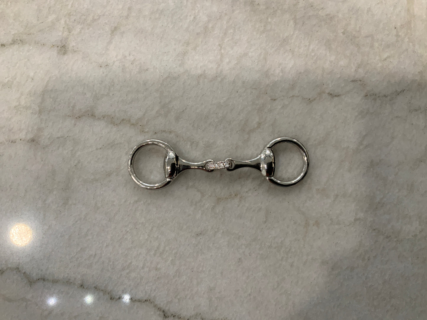 Silver Horsebit scarf ring