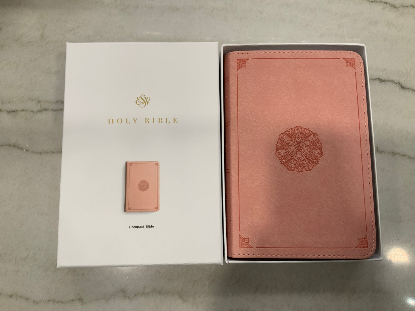 Pink Flower Compact Bible ESV