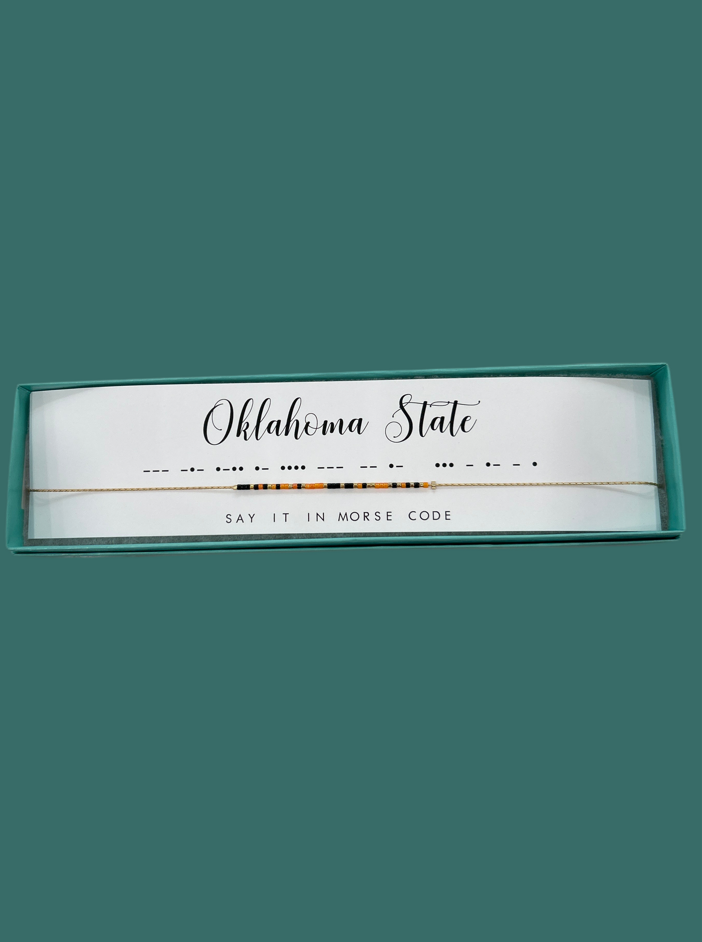 Oklahoma State Necklace - Dot & Dash