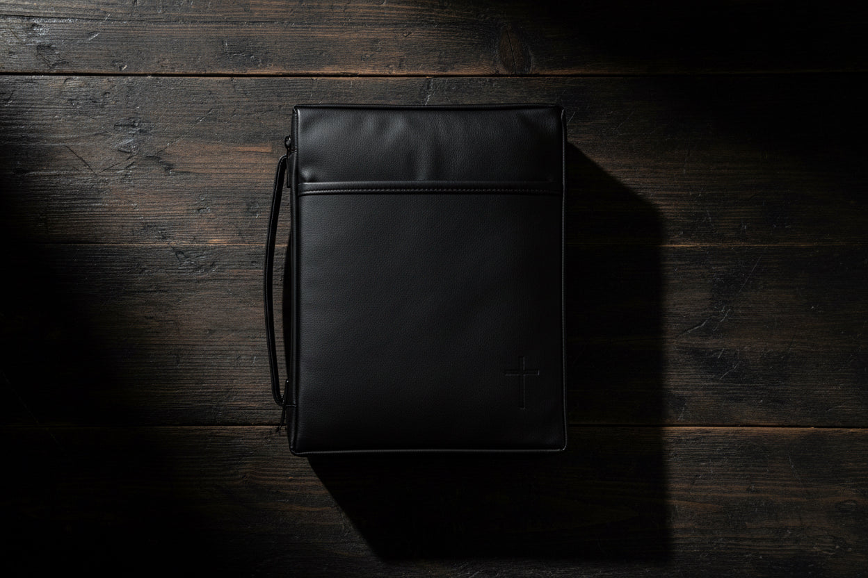 Solid Black XL Bible Case