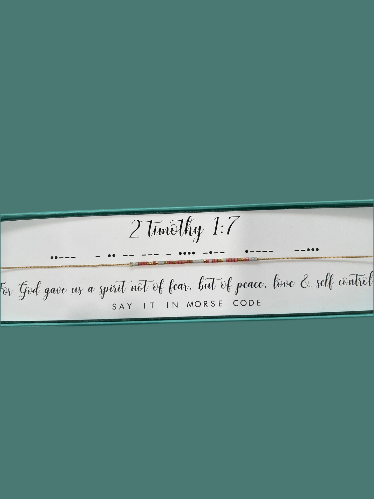 2 Tim 1:7 Necklace - Dot & Dash