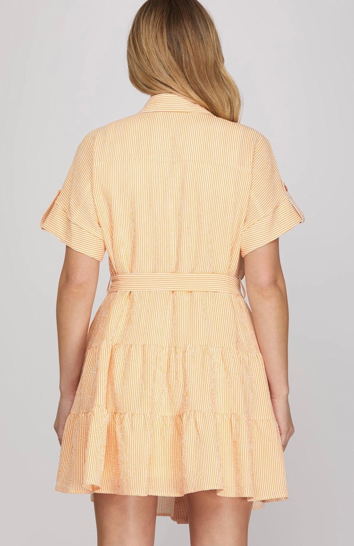 Orange Blossom Stripe Dress