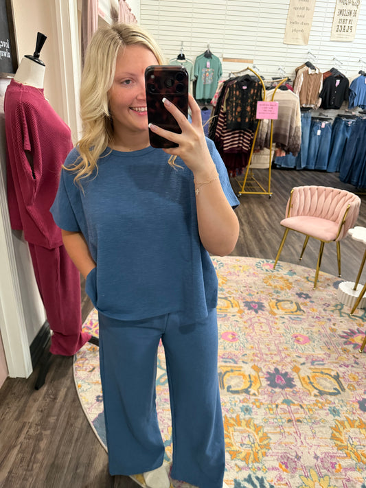 Cotton Worthy Dusty Blue Set