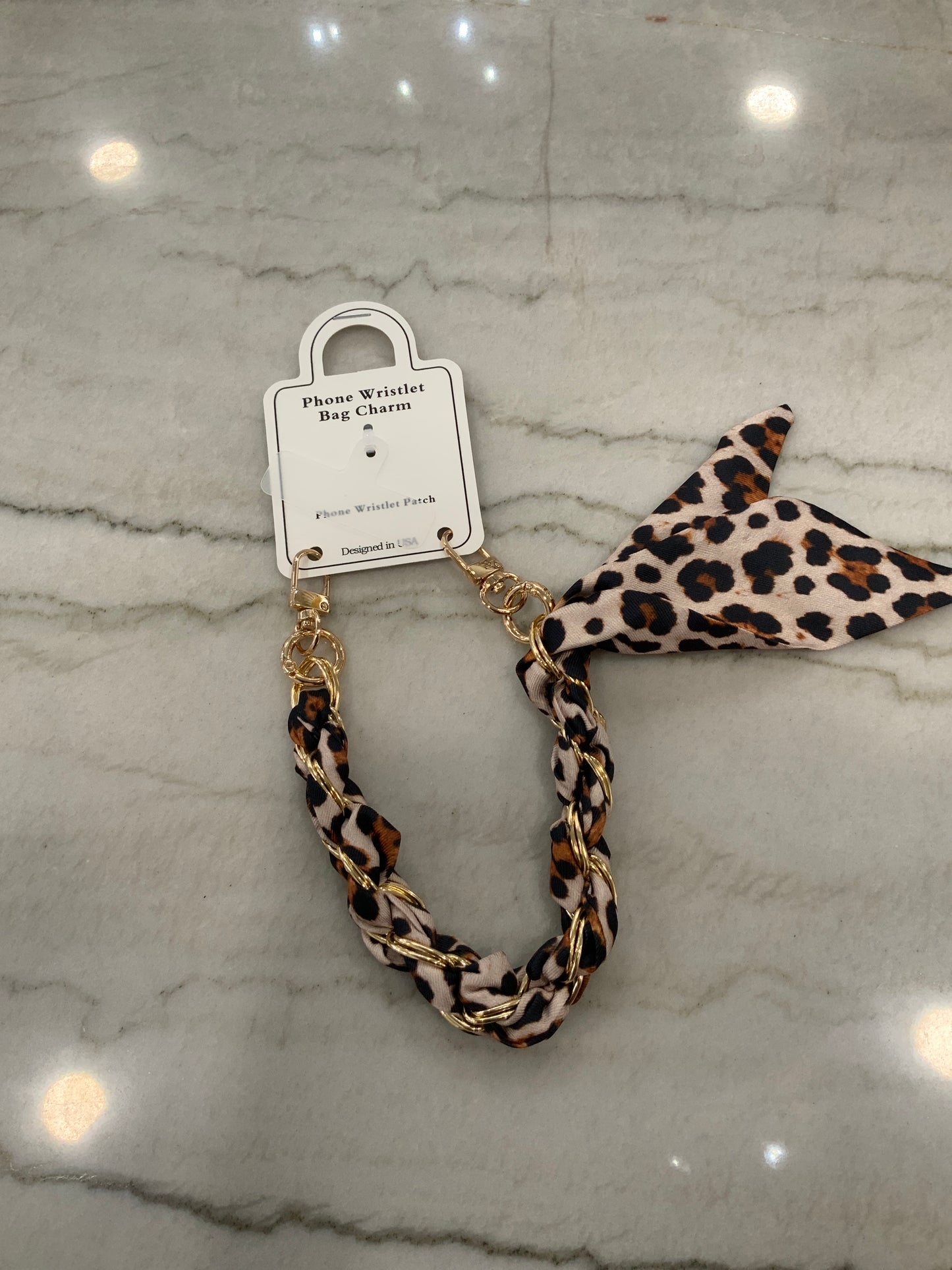 Scarf Phone Wristlet Cheetah