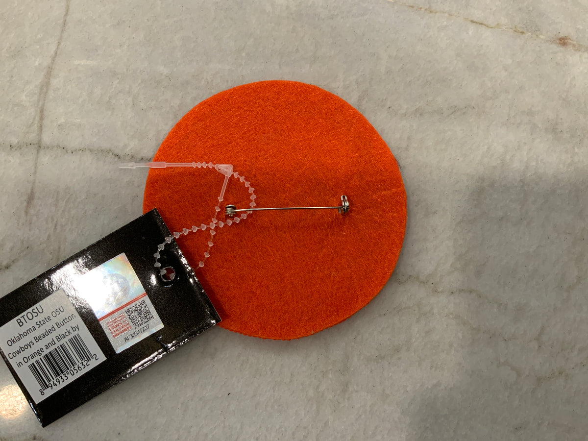 Go Pokes beaded button