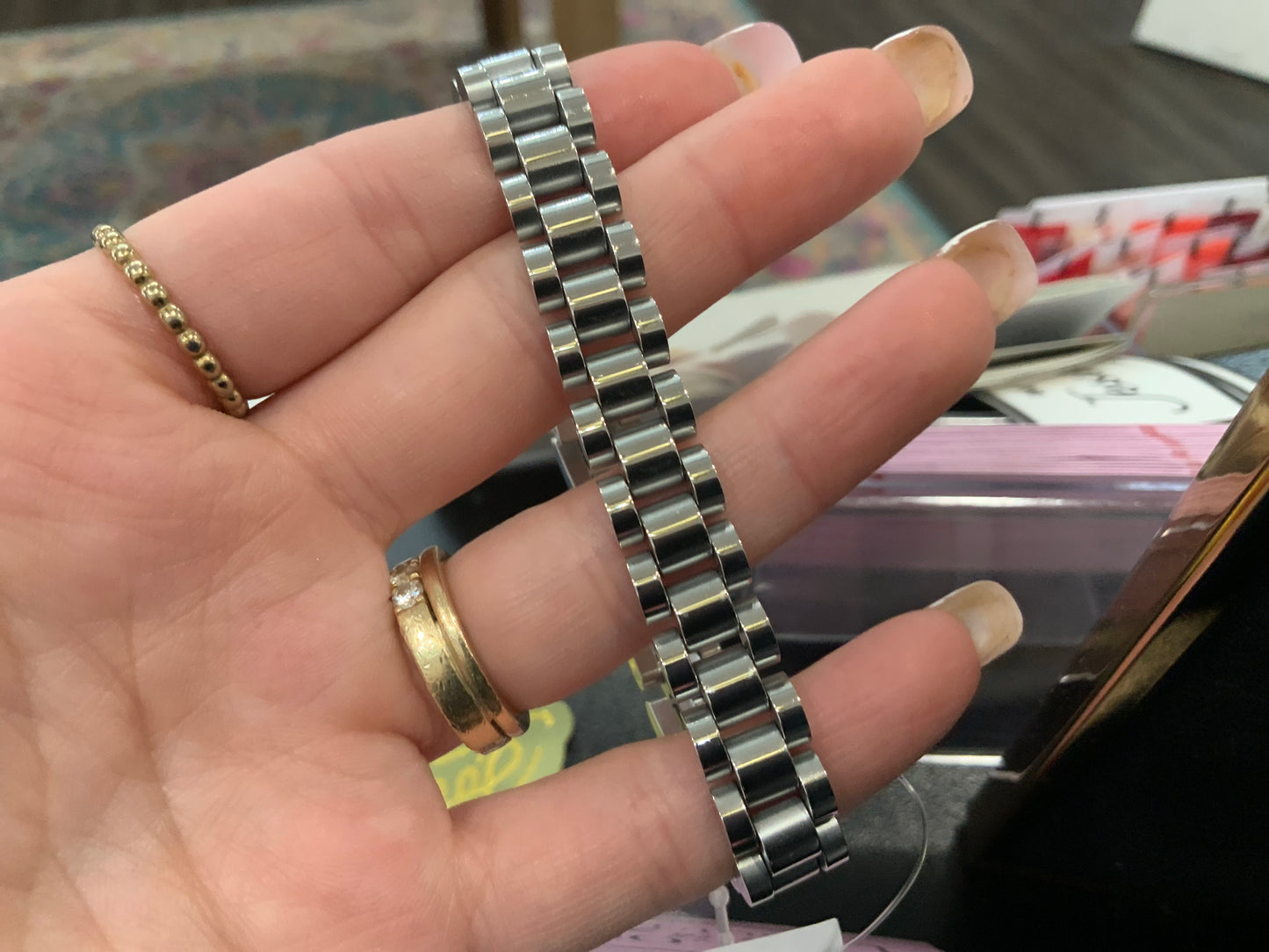 Sliver Chunky Bracelet Waterproof