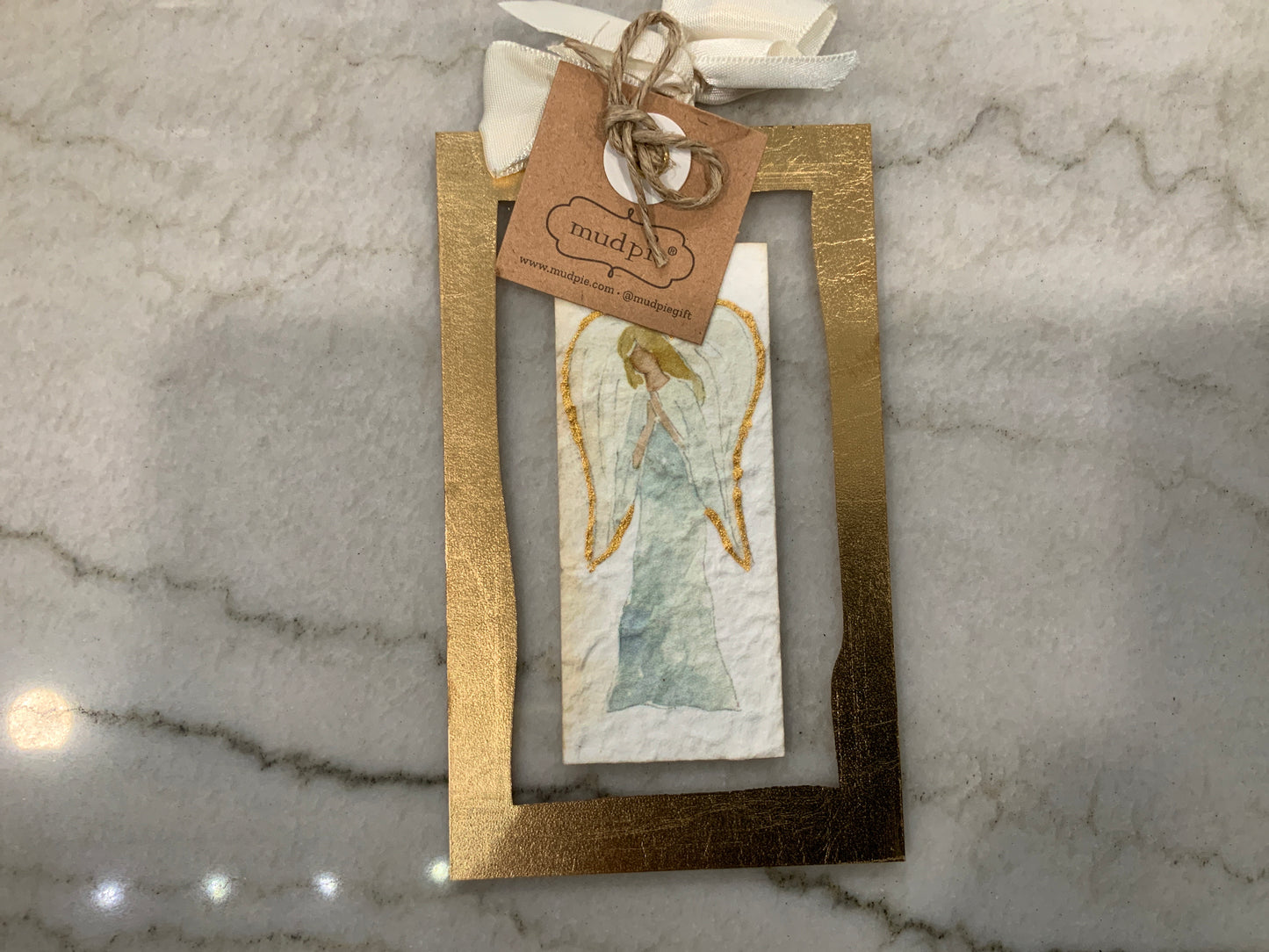 Front Angel Gold Ornament