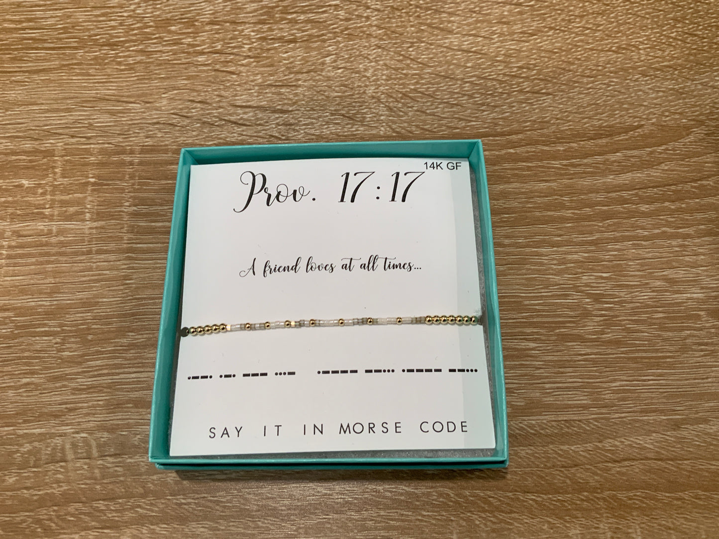 Prov. 17:17 Beaded Dot & Dash Bracelet