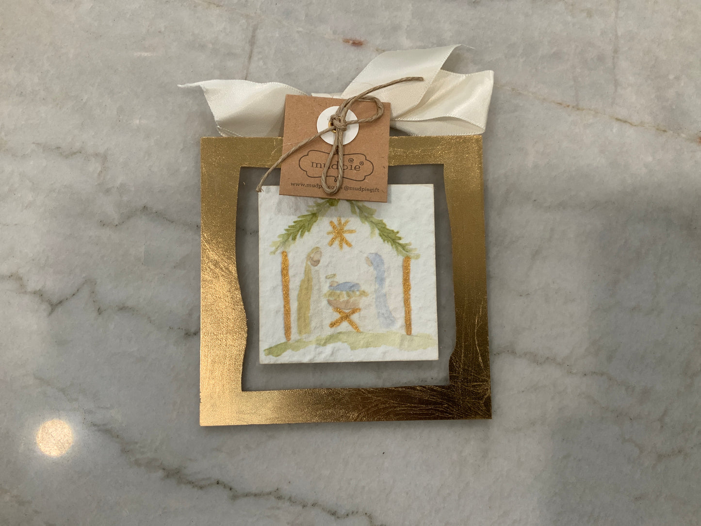 Nativity Gold Ornament