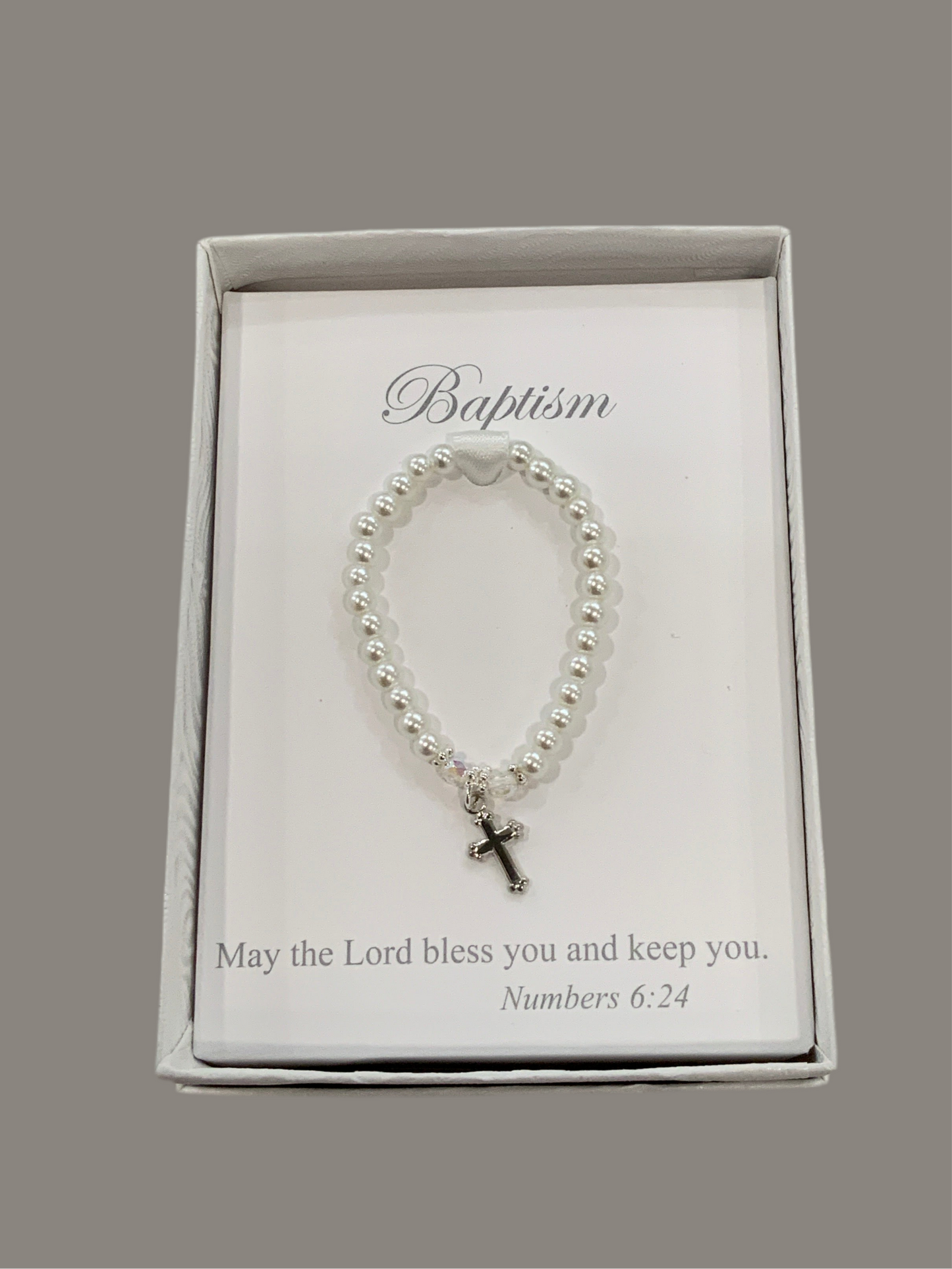 Baptism Cross Bracelet 4”