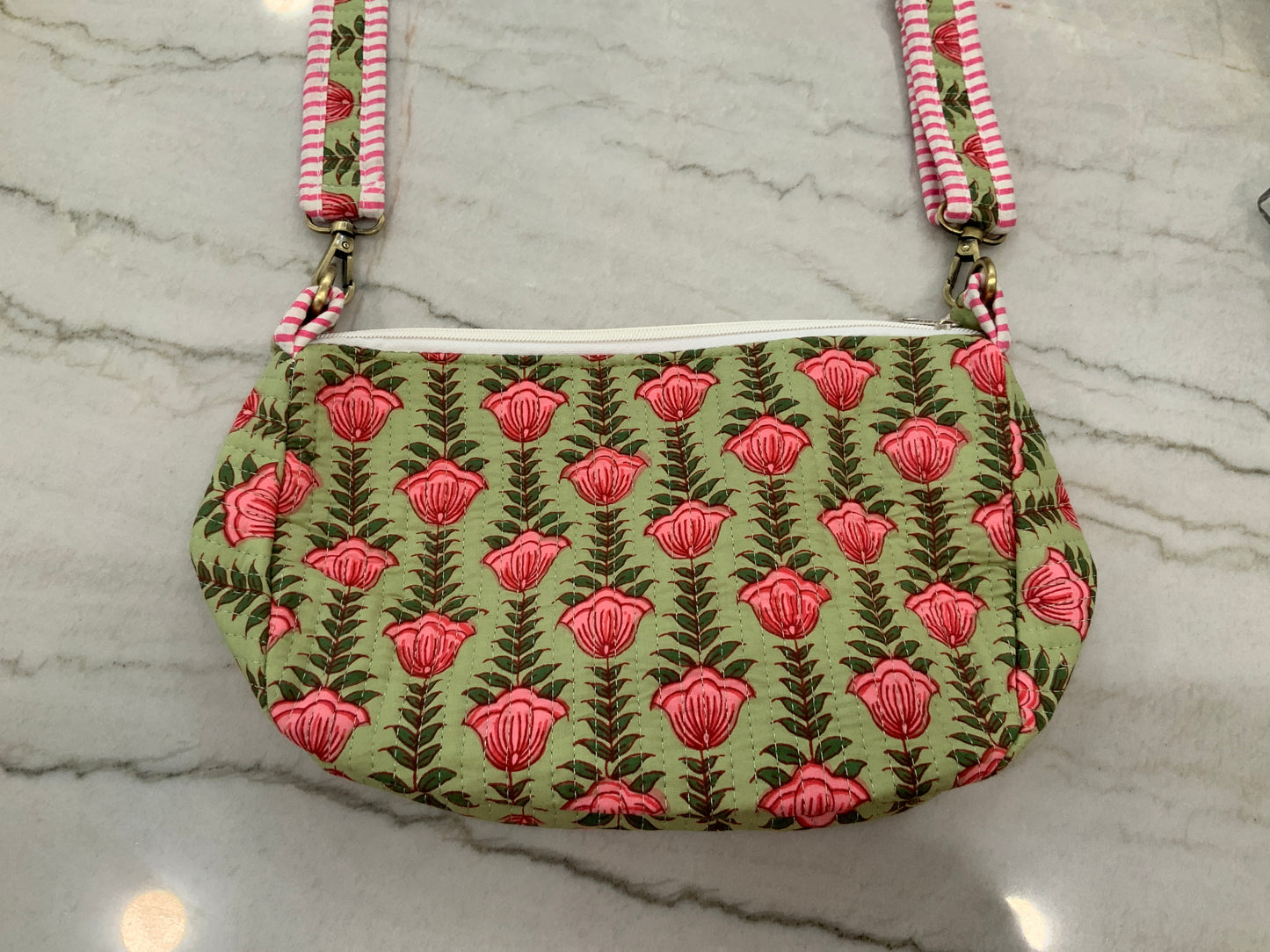 Rose Buds Quilted Purse