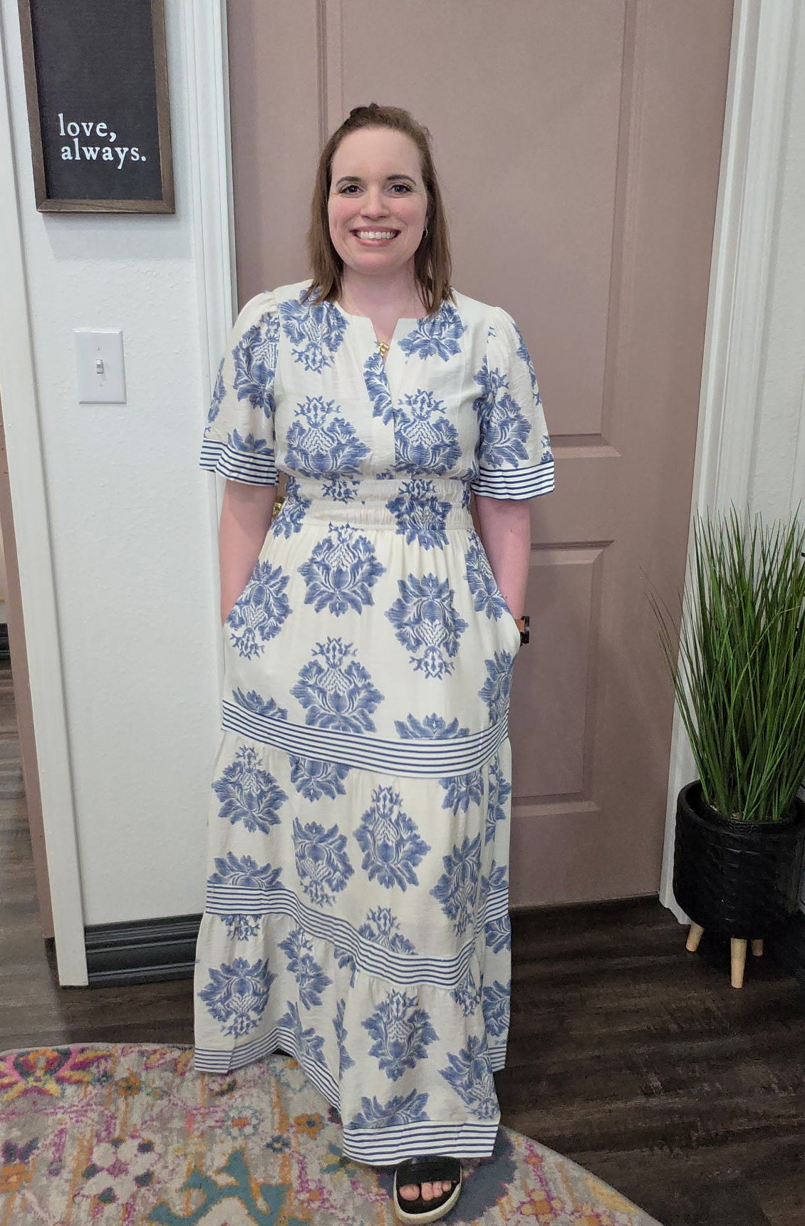 Sunday Morning Blue Maxi Dress