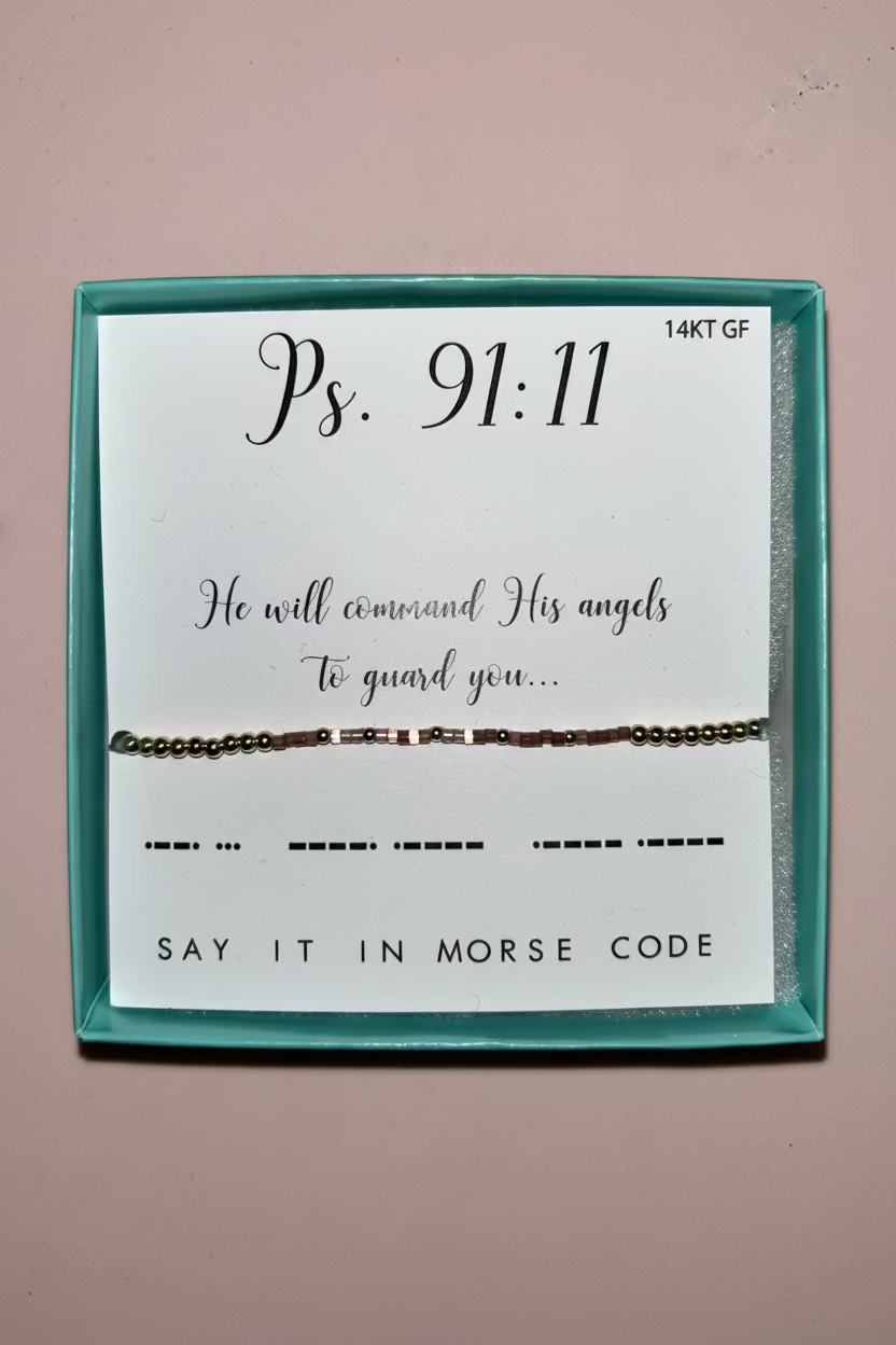 Ps. 91:11 Beaded Dot & Dash Bracelet