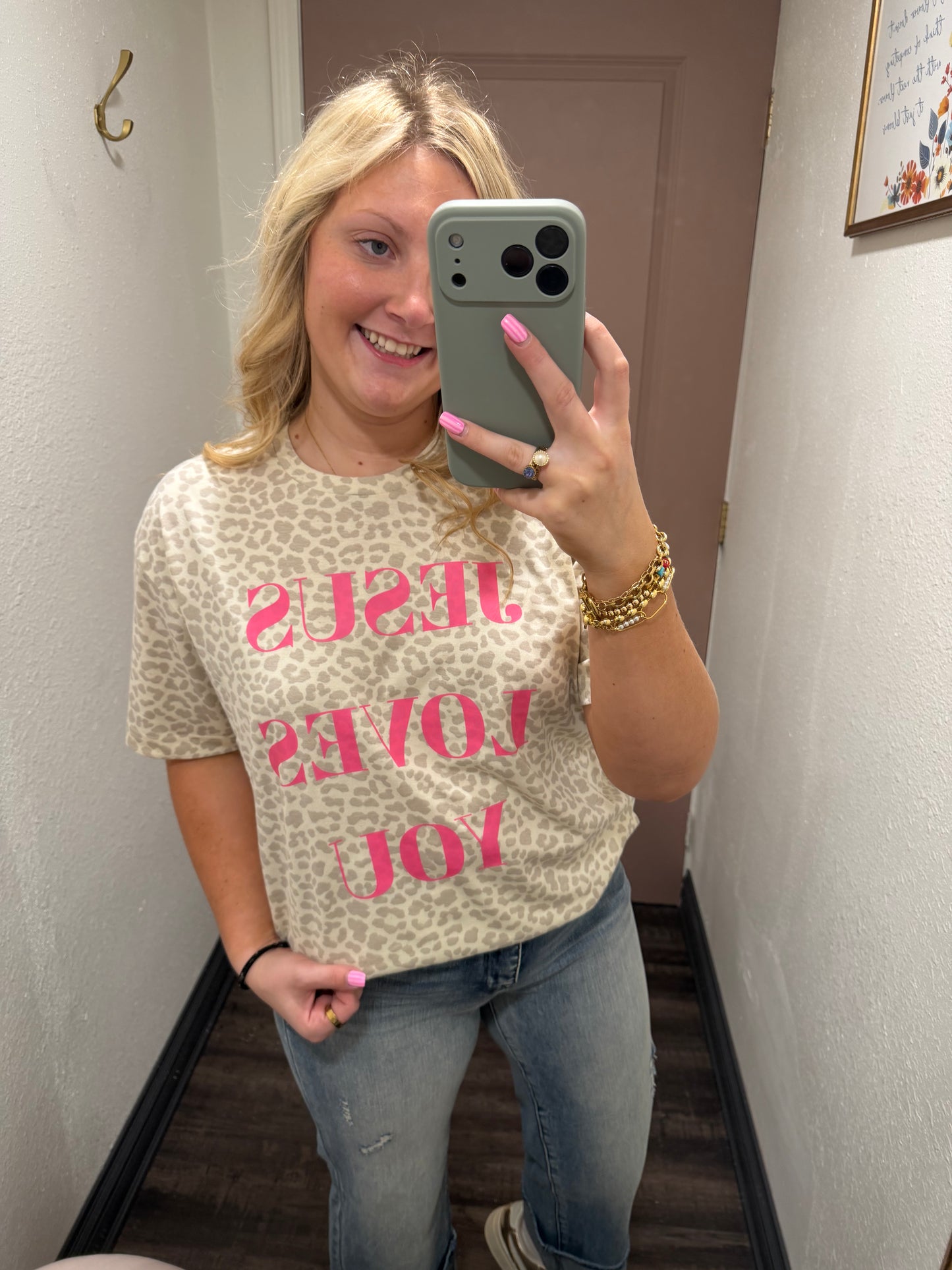 Jesus Loves You Cheetah T-shirt
