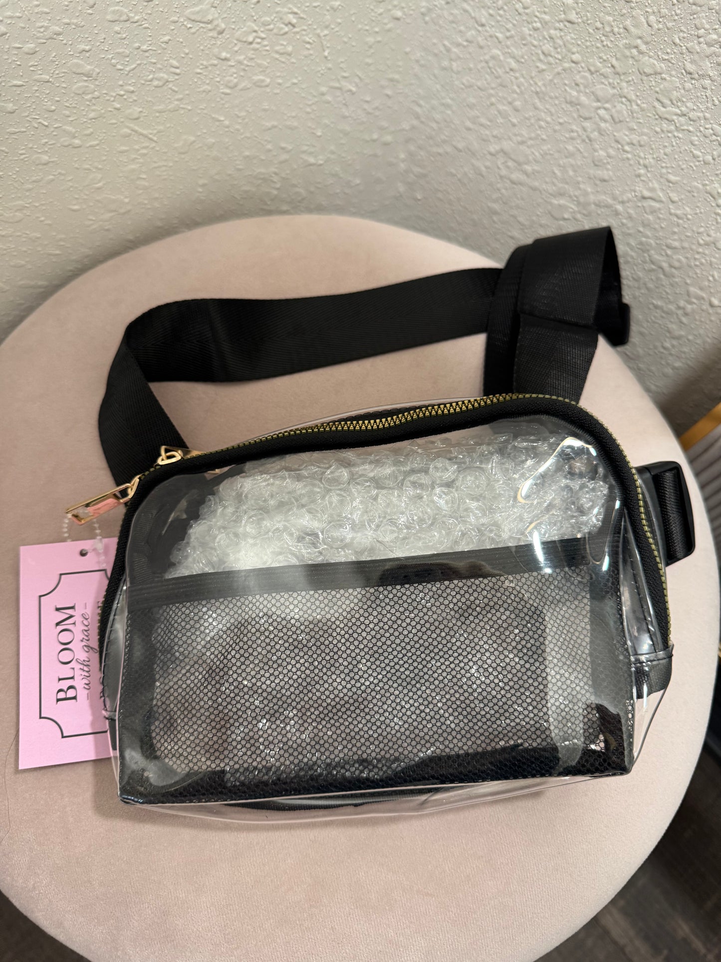 Black Clear Belt Bag (117)