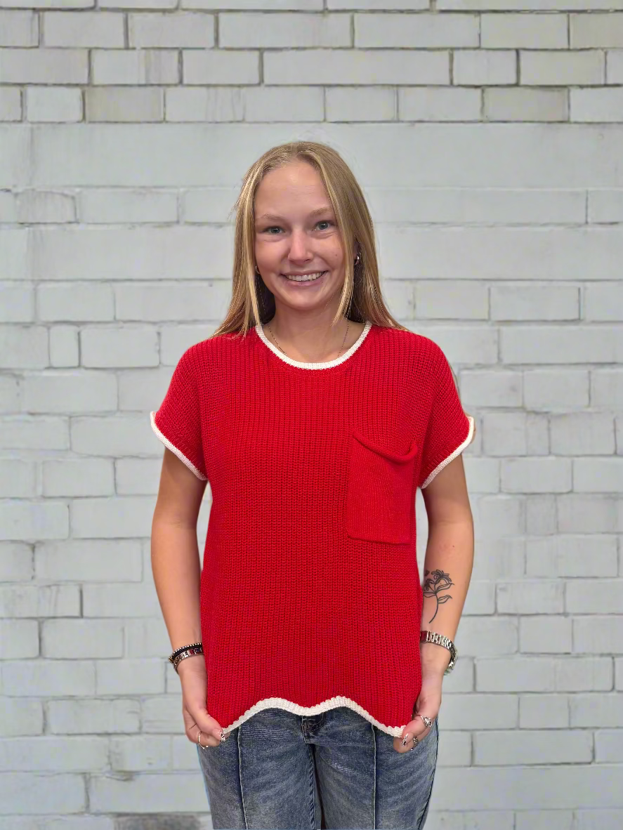 Falling For Red Sweater