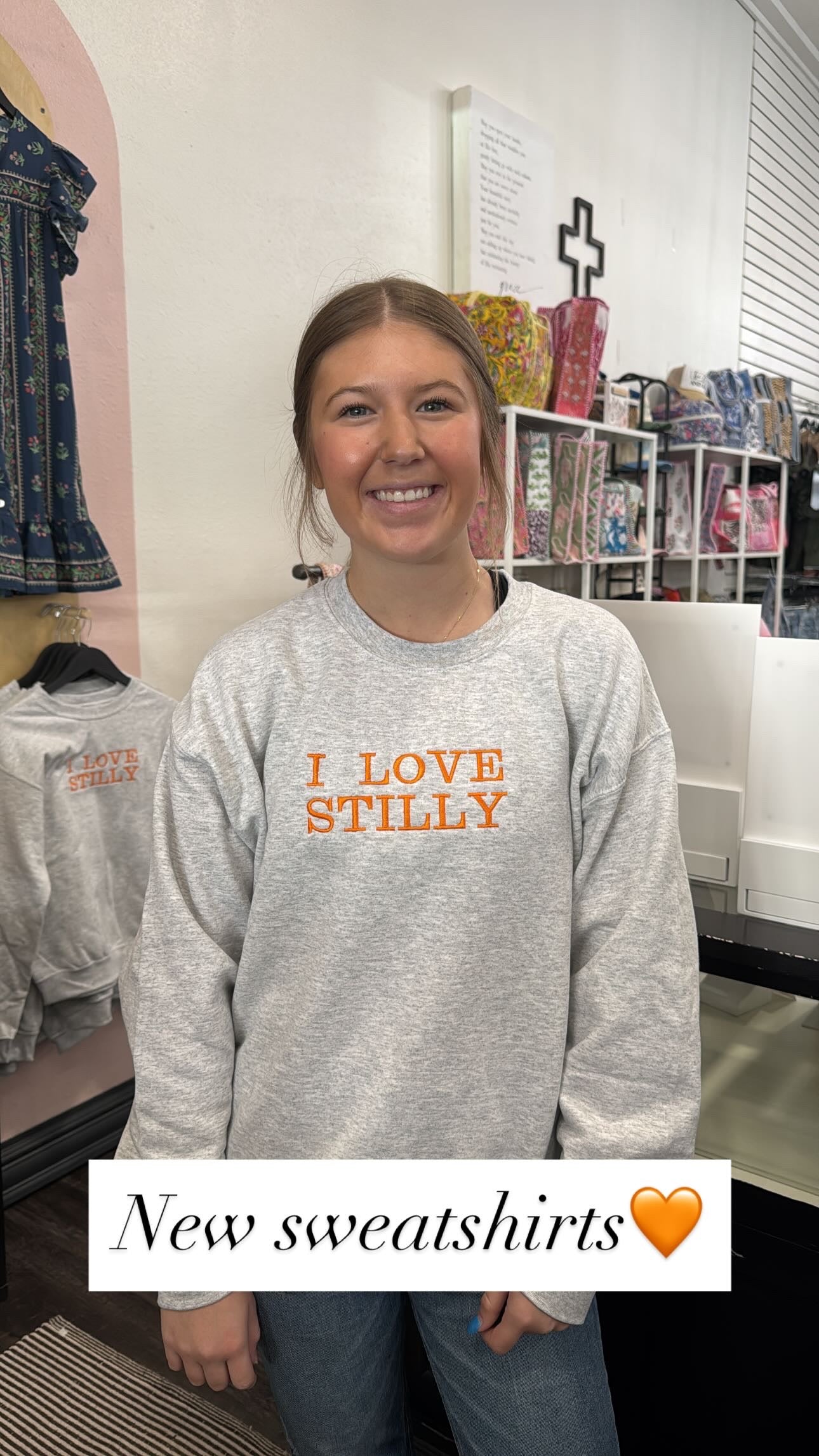 I Love Stilly Embroidered Crewneck (117)