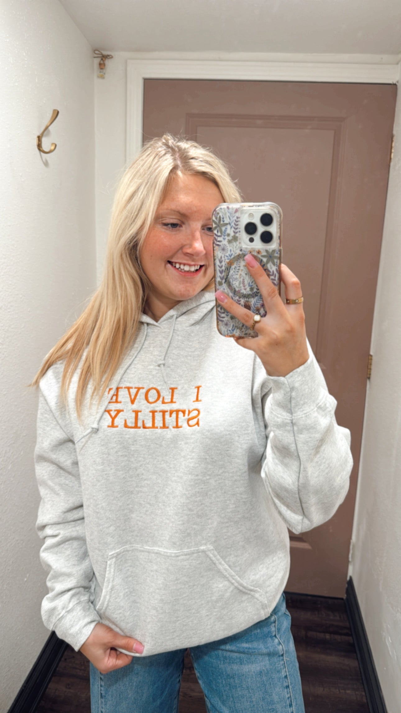 I Love Stilly Embroidered Hoodie (117)