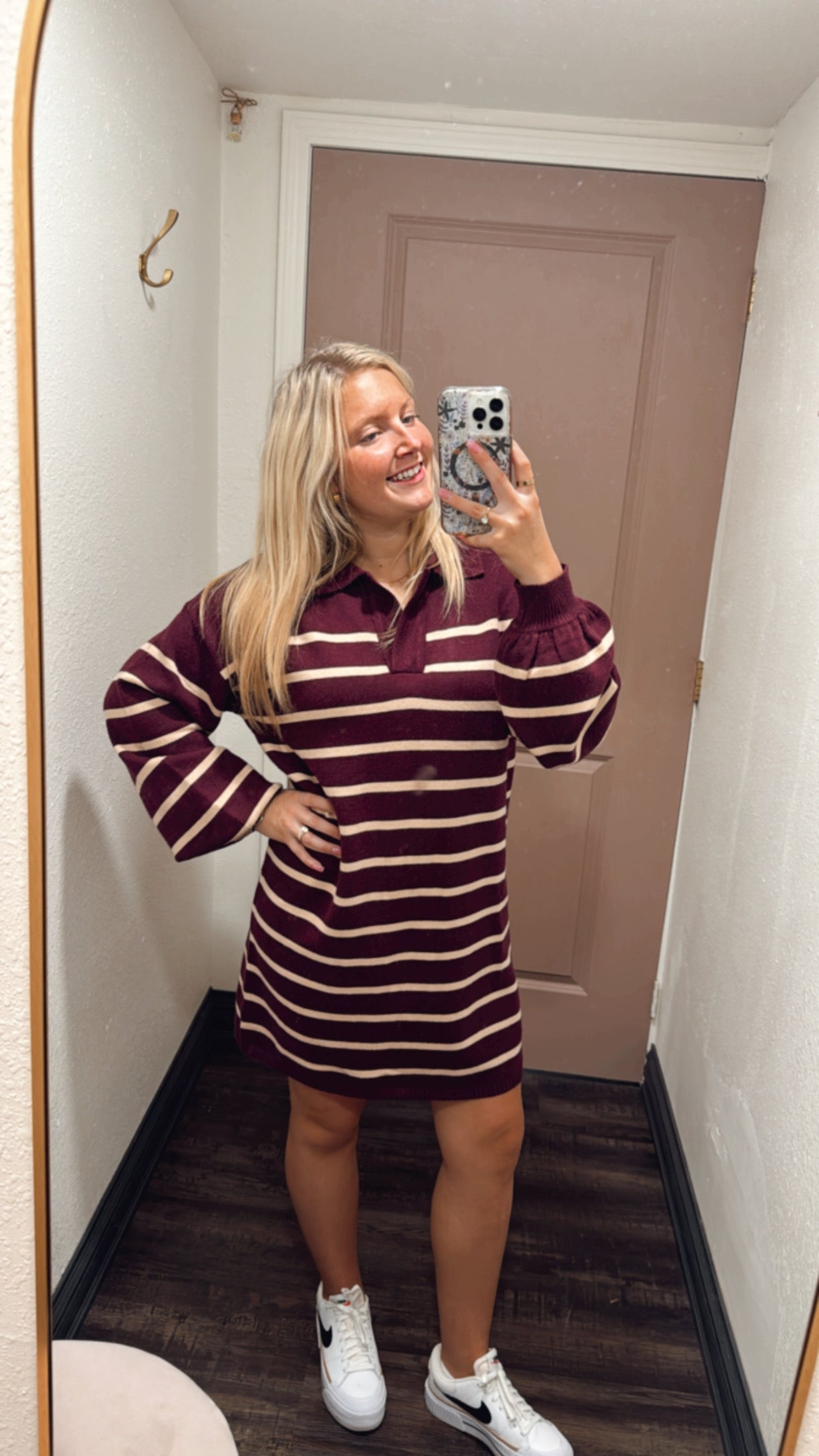 Wine Sweater Dress