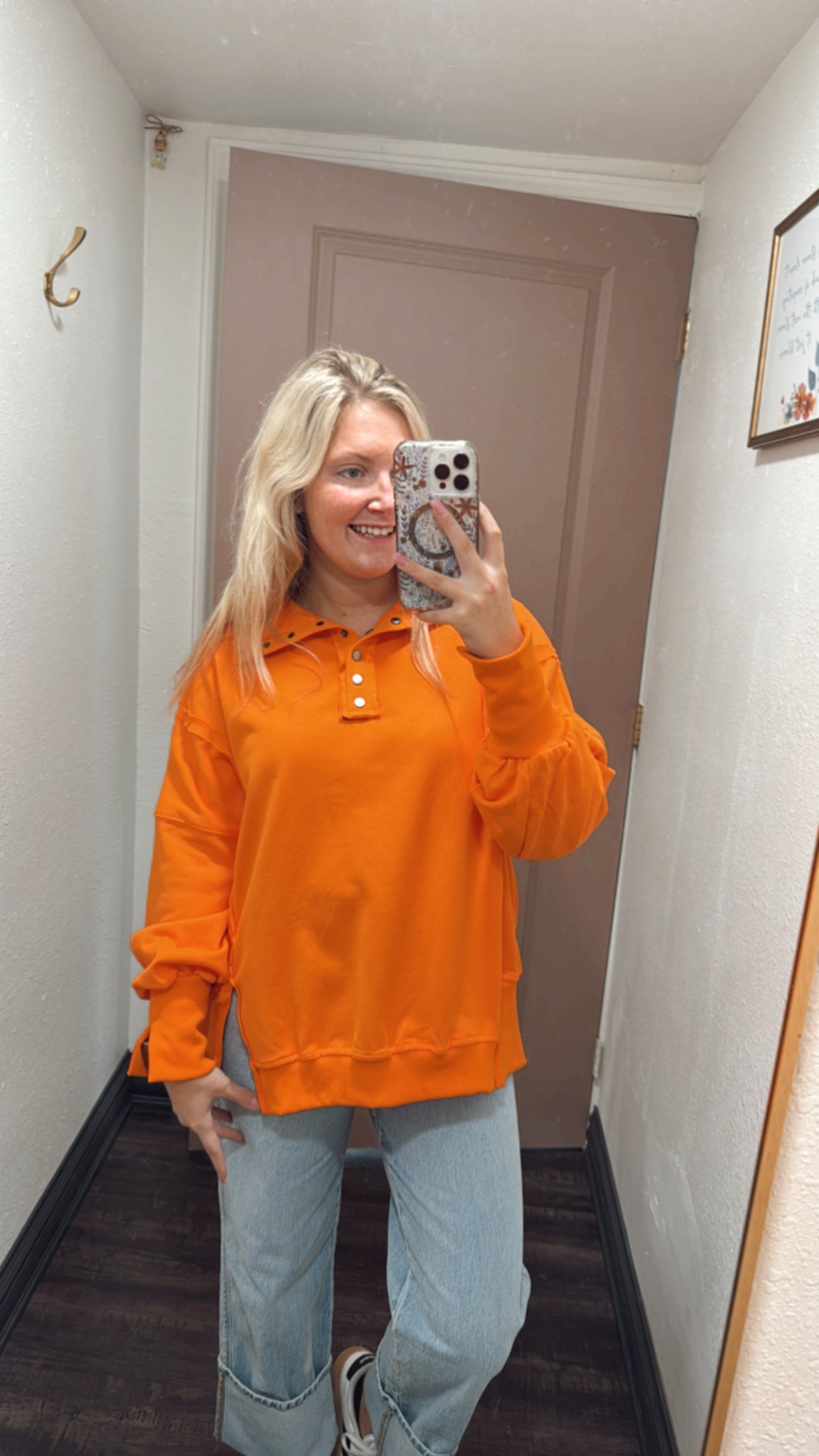 Orange Power Pullover
